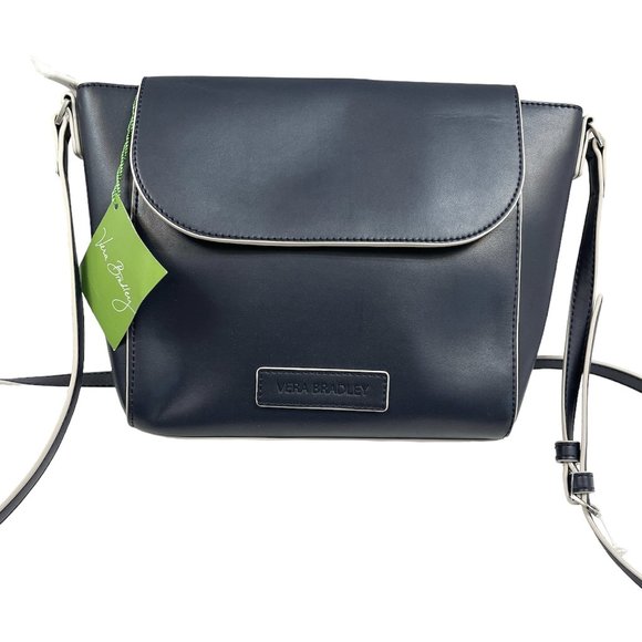 Vera Bradley Handbags - Vera Bradley - Flap Close Navy Crossbody Bag - Vegan Leather - NWT